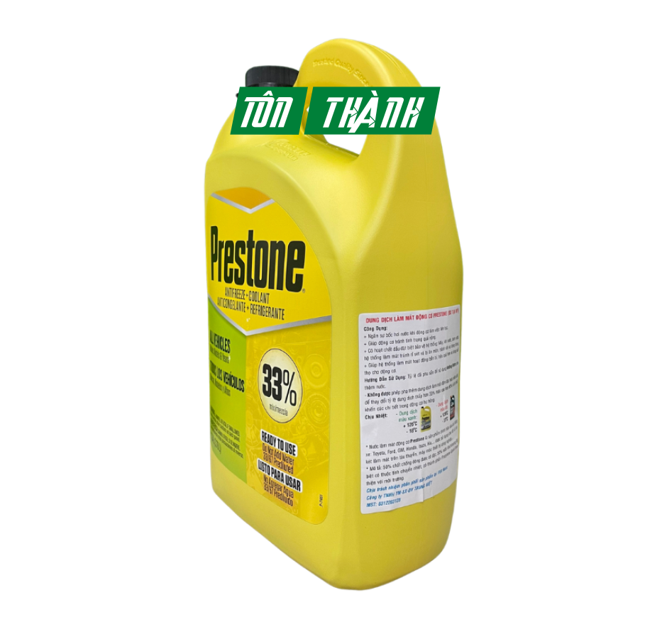 NƯỚC MÁT PRESTONE XANH LÁ 33% AF2033 PHÙ HỢP TẤT CẢ ĐỘNG CƠ XE Ô TÔ (3.78 LÍT)