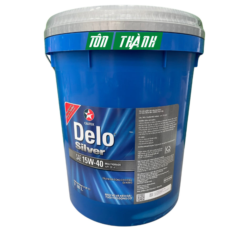 DẦU ĐỘNG CƠ CALTEX DELO SILVER MULTIGRADE 15W40 (18 LÍT)