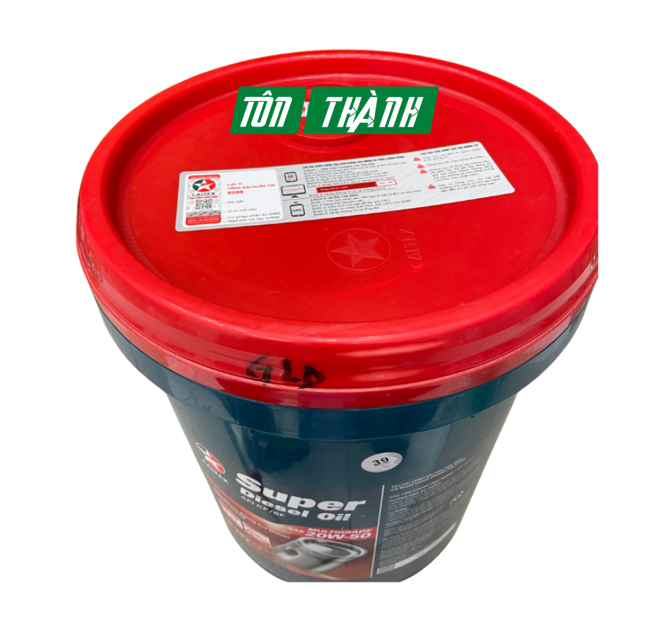 DẦU NHỚT ĐỘNG CƠ CALTEX SUPER DIESEL OIL 20W50 (18 LÍT)