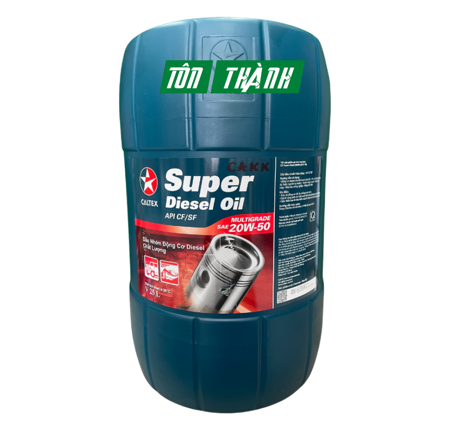 DẦU NHỚT ĐỘNG CƠ CALTEX SUPER DIESEL OIL 20W50 (25 LÍT)