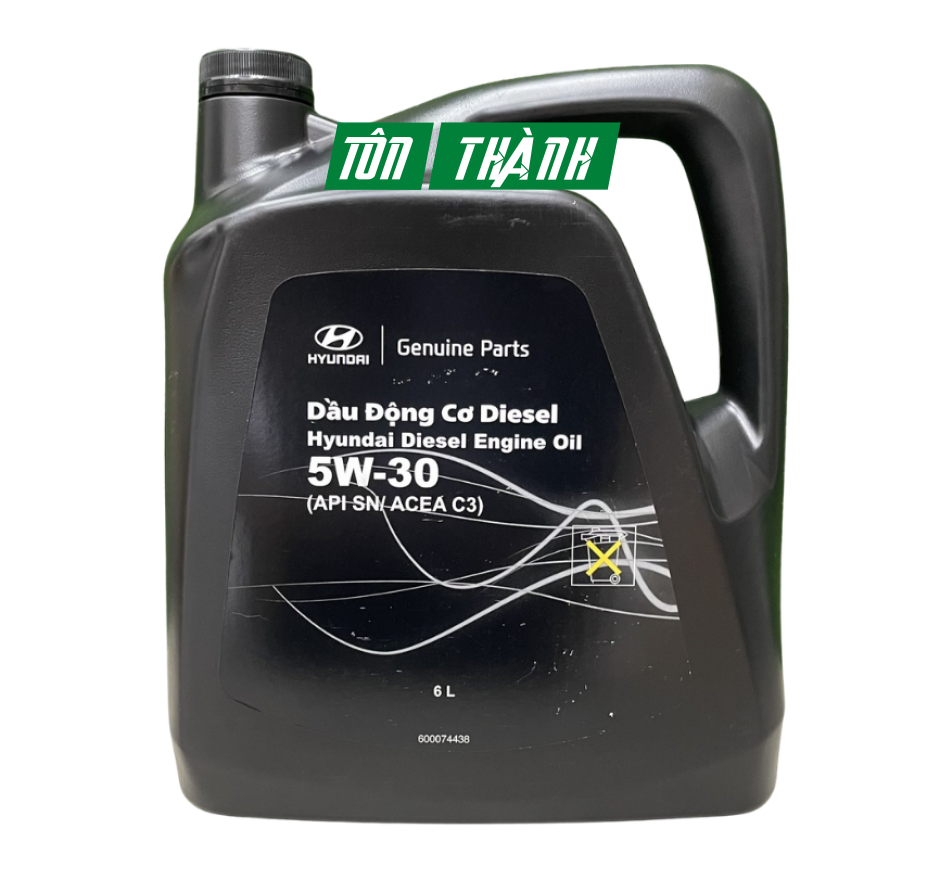 Dầu Nhớt Động Cơ Diesel Hyundai 5W30 - API SN/ACEA C3 (6Lít)