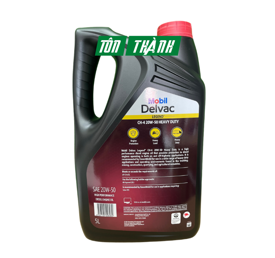 DẦU NHỚT ĐỘNG CƠ DIESEL MOBIL DELVAC 20W-50 (5 LÍT)