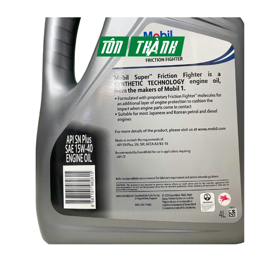 DẦU NHỚT MOBIL SUPER 15W-40 API SN PLUS (4 LÍT)