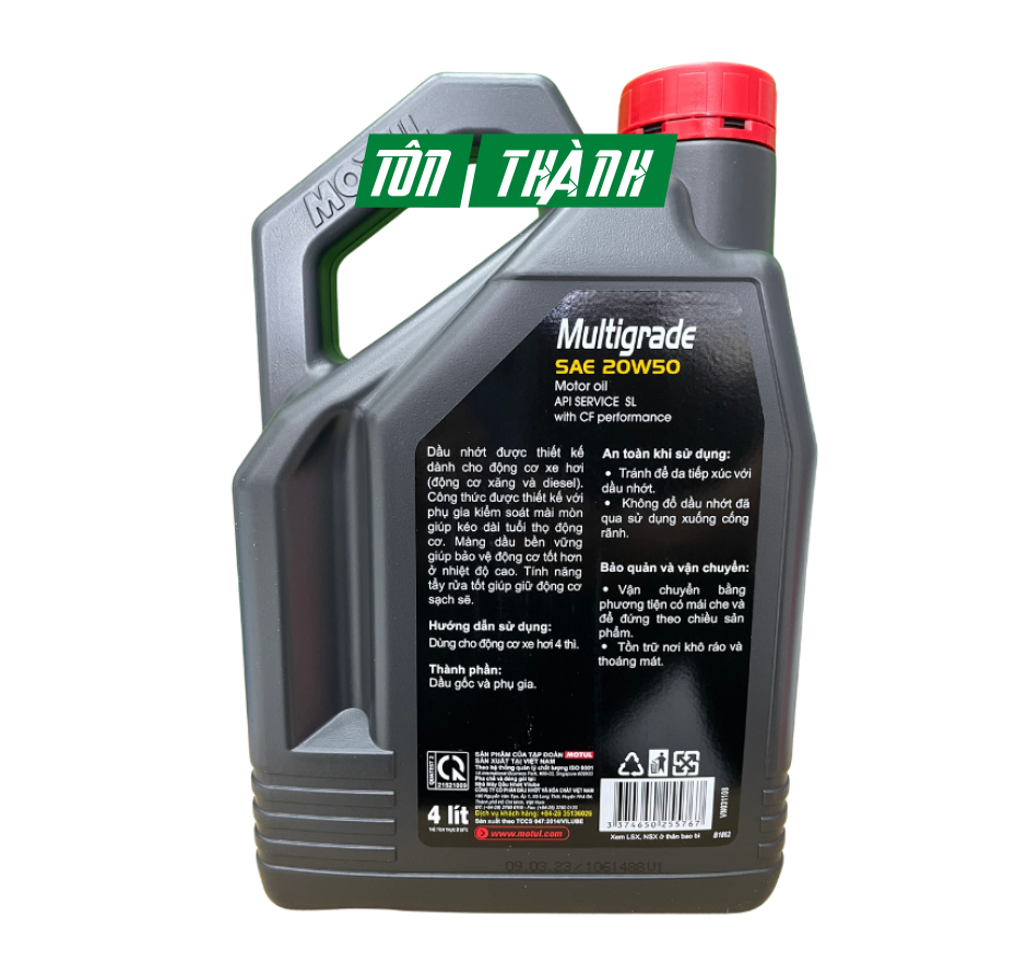 DẦU NHỚT Ô TÔ CAO CẤP MOTUL MULTIGRADE 20W50 (4 LÍT)