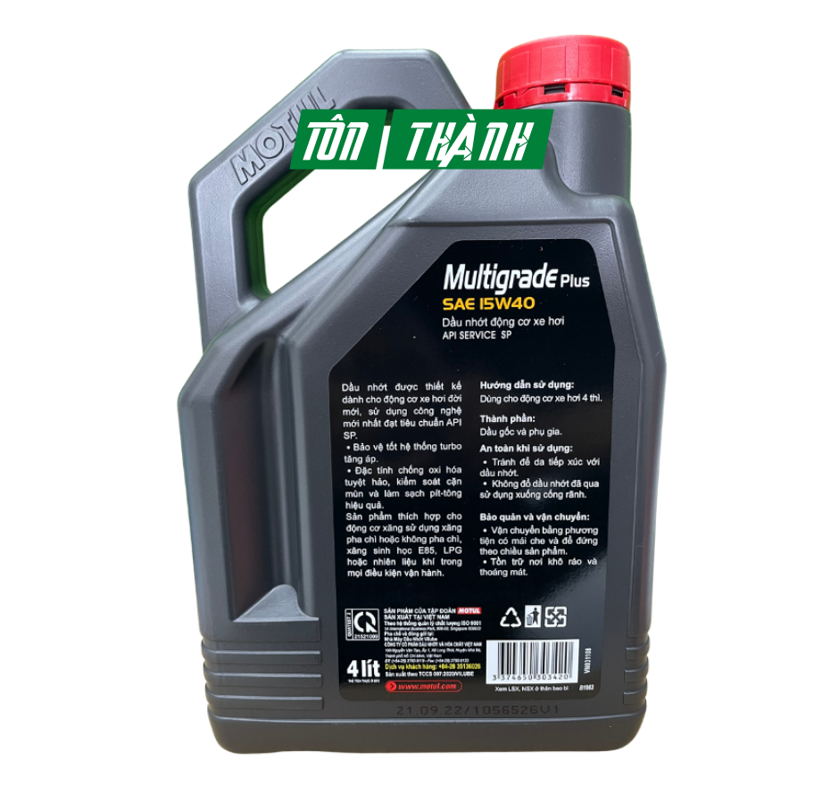 NHỚT XE HƠI MOTUL MULTIGRADE PLUS 15W40 (4L)