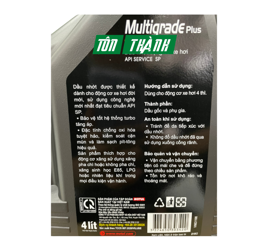 NHỚT XE HƠI MOTUL MULTIGRADE PLUS 15W40 (4L)