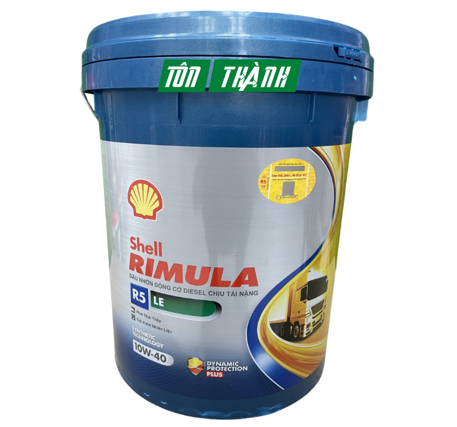 DẦU ĐỘNG CƠ CAO CẤP SHELL RIMULA R5 LE 10W-40 API CK-4 (18 LÍT)