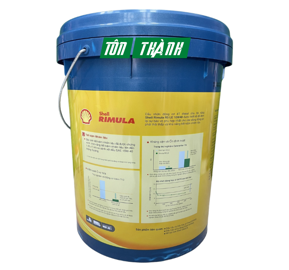 DẦU ĐỘNG CƠ CAO CẤP SHELL RIMULA R5 LE 10W-40 API CK-4 (18 LÍT)