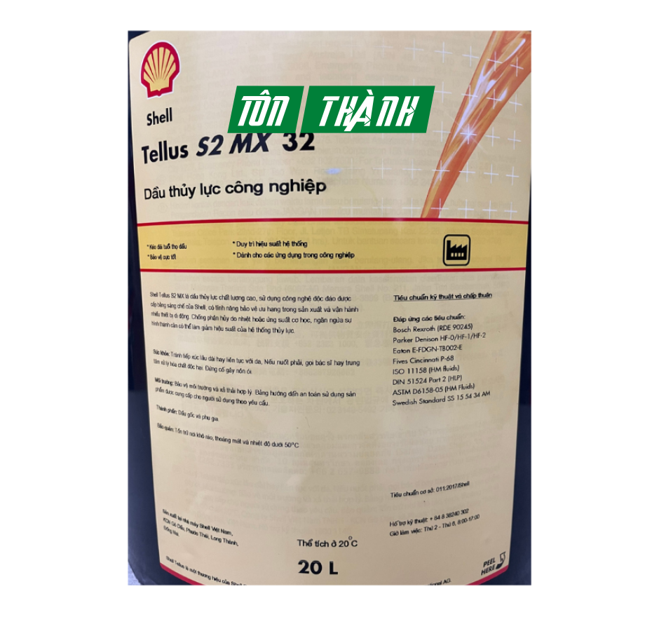 DẦU THỦY LỰC SHELL TELLUS S2 MX 32 - 20 lÍT