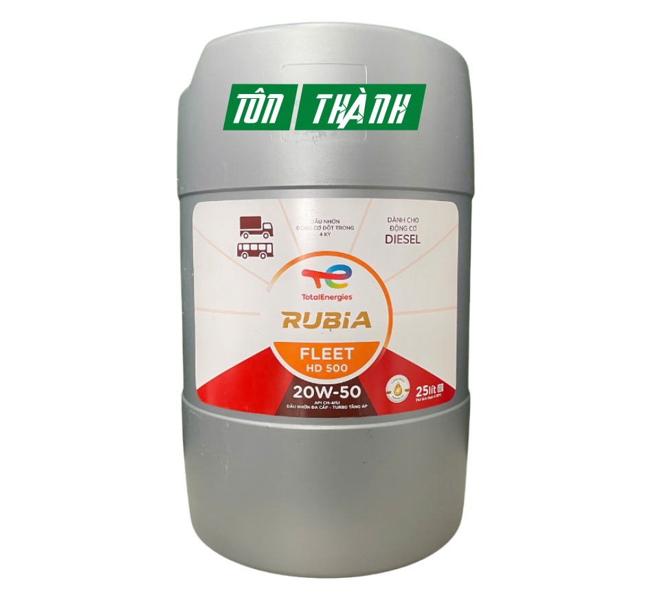 DẦU ĐỘNG CƠ DIESEL TOTAL RUBIA FLEET HD 500 20W-50 (25 LÍT)