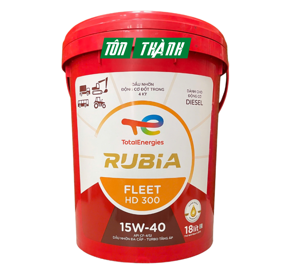 DẦU ĐỘNG CƠ DIESEL TOTAL RUBIA FLEET HD 300 SAE 15W-40 (18 LÍT)